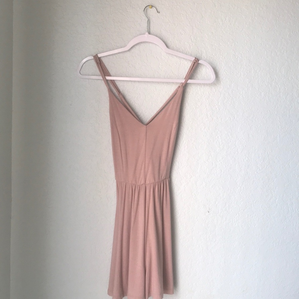 pink criss cross romper